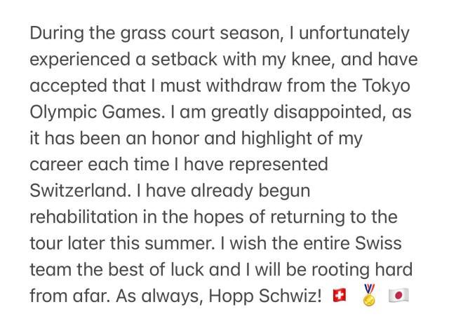 芒果体育直播nba-因膝伤退出东京奥运会 费德勒“金满贯”彻底梦碎？